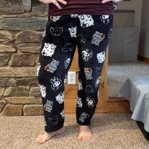 Super Soft Fuzzy Halloween Hello Kitty Lounge or Pajama Pants - L
